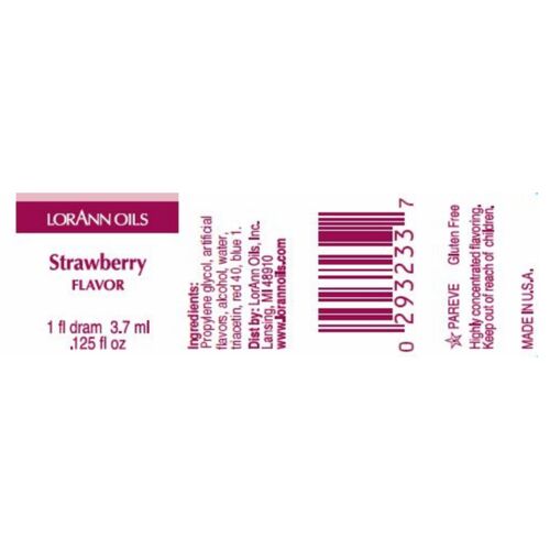 LORANN CONCENTRATED FLAVOR - STRAWBERRY (3,7 ML)