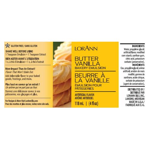 LORANN BAKERY EMULSION - BUTTER VANILLA (118 ML)