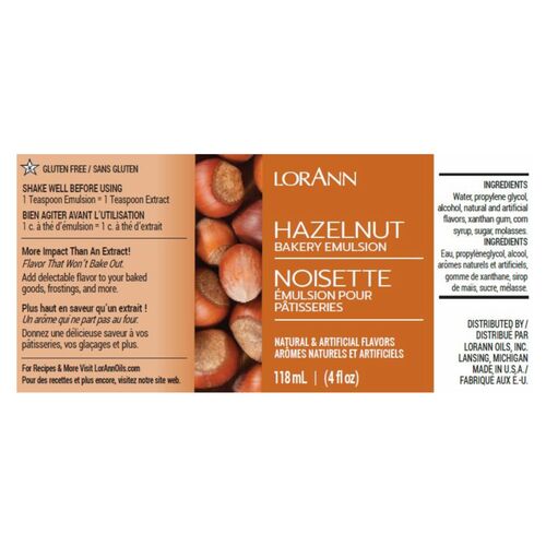 LORANN BAKERY EMULSION - HAZELNUT (118 ML)