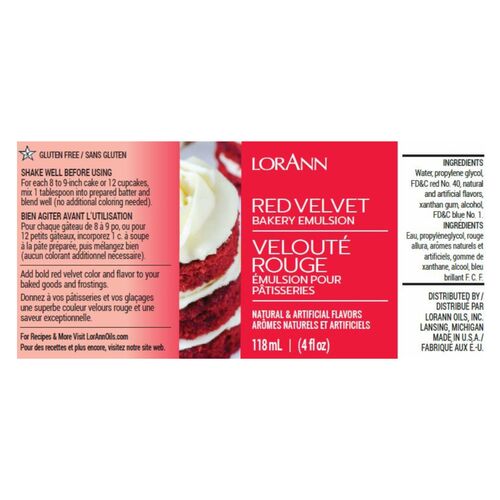 LORANN BAKERY EMULSION -  RED VELVET (118 ML)