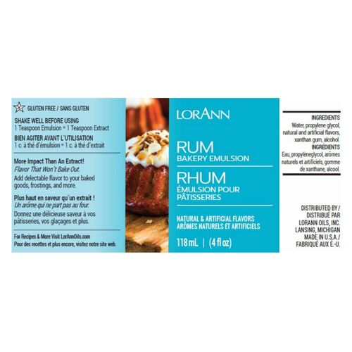 LORANN BAKERY EMULSION - RUM (118 ML)