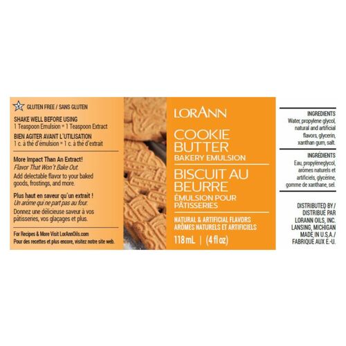 LORANN BAKERY EMULSION - COOKIE BUTTER (118 ML)