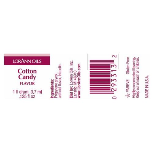 LORANN CONCENTRATED FLAVOR - COTTON CANDY (3,7 ML)