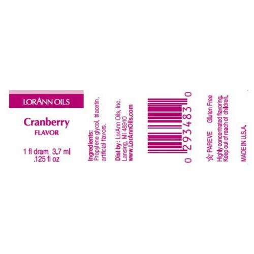 [BBD] LORANN CONCENTRATED FLAVOR - CRANBERRY (3,7 ML)