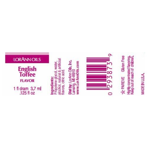 LORANN CONCENTRATED FLAVOR - ENGLISH TOFFEE (3,7 ML)