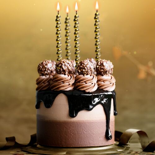 DEKORA BUBBLE BIRTHDAY CANDLES - GOLD