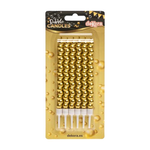 DEKORA BUBBLE BIRTHDAY CANDLES - GOLD