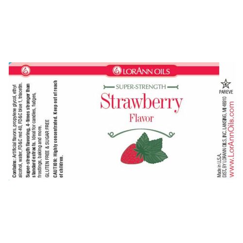 LORANN ‘SUPER-STRENGTH’ FLAVOUR - STRAWBERRY 29,5 ML