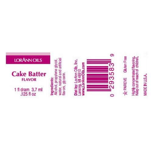 LORANN CONCENTRATED FLAVOR - CAKE BATTER (3,7 ML)