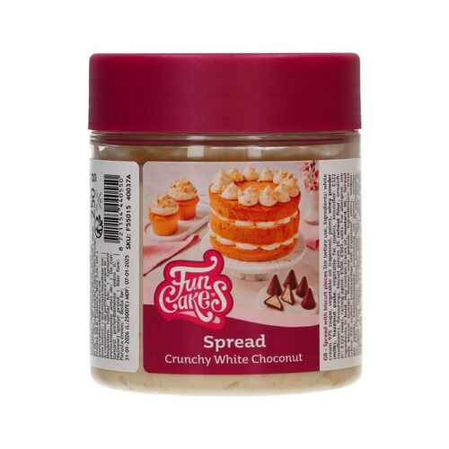 FUNCAKES SPREAD - CRUNCHY WHITE CHOCONUT 250 G