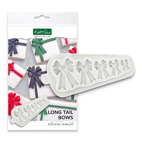 KATY SUE SILICONE MOULD - LONG TAIL BOWS