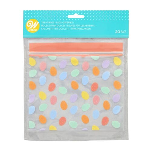 WILTON CANDY BAGS WITH ZIP CLOSURE - EASTER EGGS (20 PCS.)