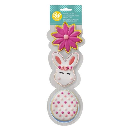 WILTON COOKIE CUTTER SET - FLOWER / BUNNY / EASTER EGG