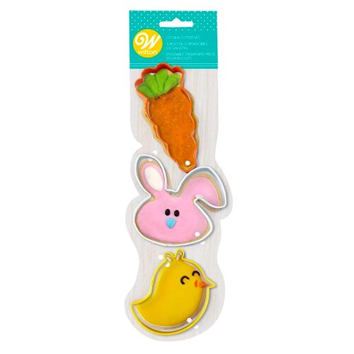 WILTON COOKIE CUTTER SET - CARROT / BUNNY / CHICK