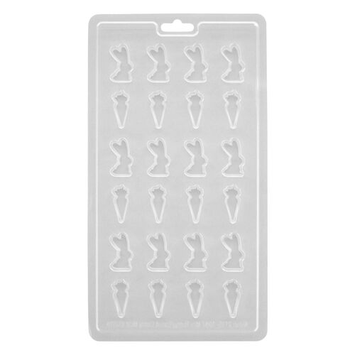 WILTON 3D CHOCOLATE MOULD - BUNNIES AND CARROTS