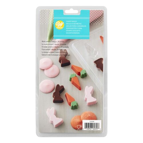 WILTON 3D CHOCOLATE MOULD - BUNNIES AND CARROTS