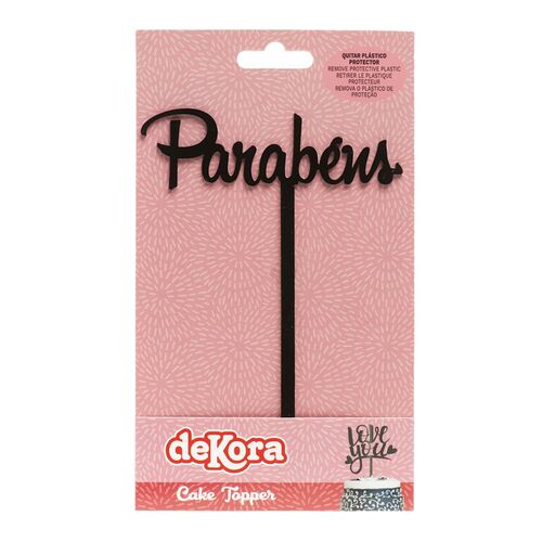 DEKORA BLACK CAKE TOPPER - ‘PAREBENS’